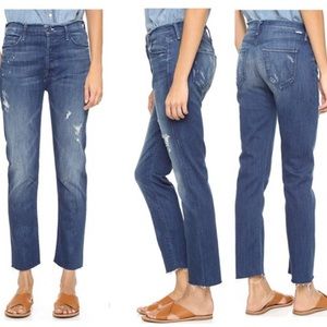 MOTHER / The Double Fray Vagabond / Hi-Rise Button Fly Denim Jeans - WORN ONCE!